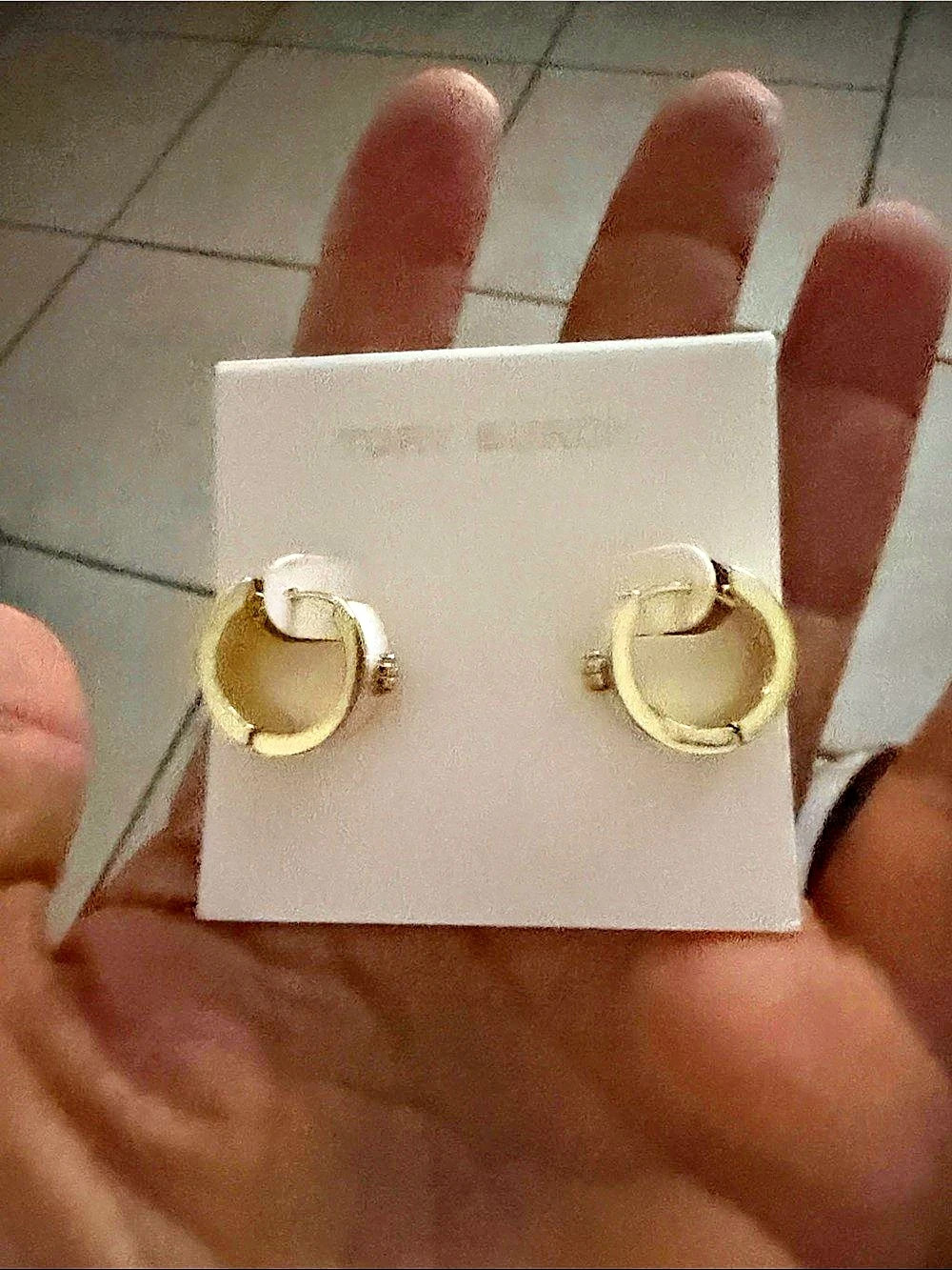 Tory Burch Kira Enamel Hoop Earring Earrings Gold - Picture 4 of 5
